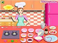 Barbie cooking Valentine blancmange
